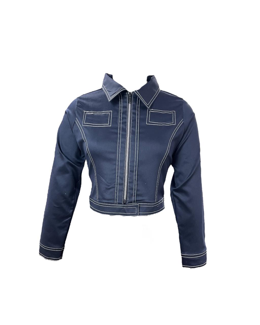 Double stitched short jacket