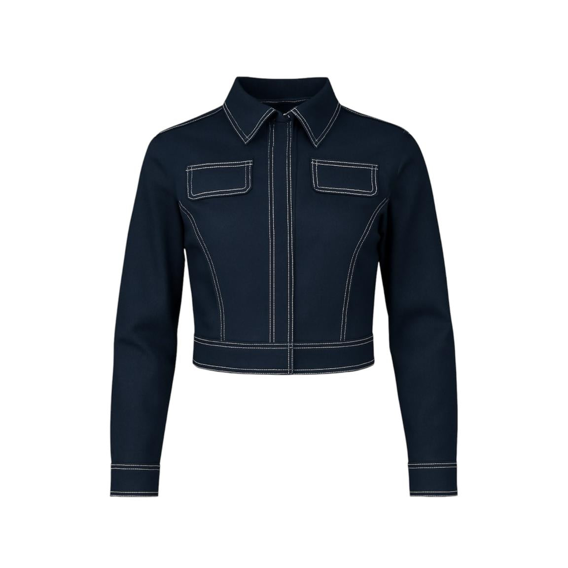 Double stitched short jacket