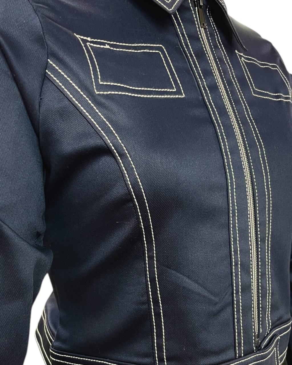 Double stitched short jacket