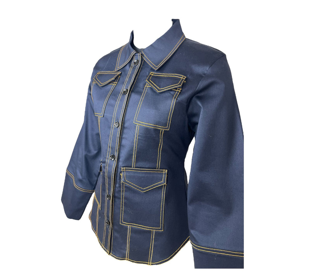 double stitched suit