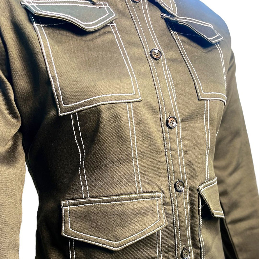 Double stitched suit