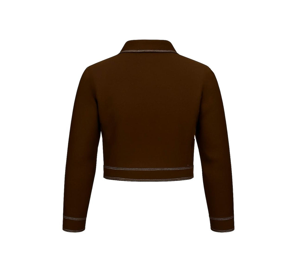 double stitched short jacket