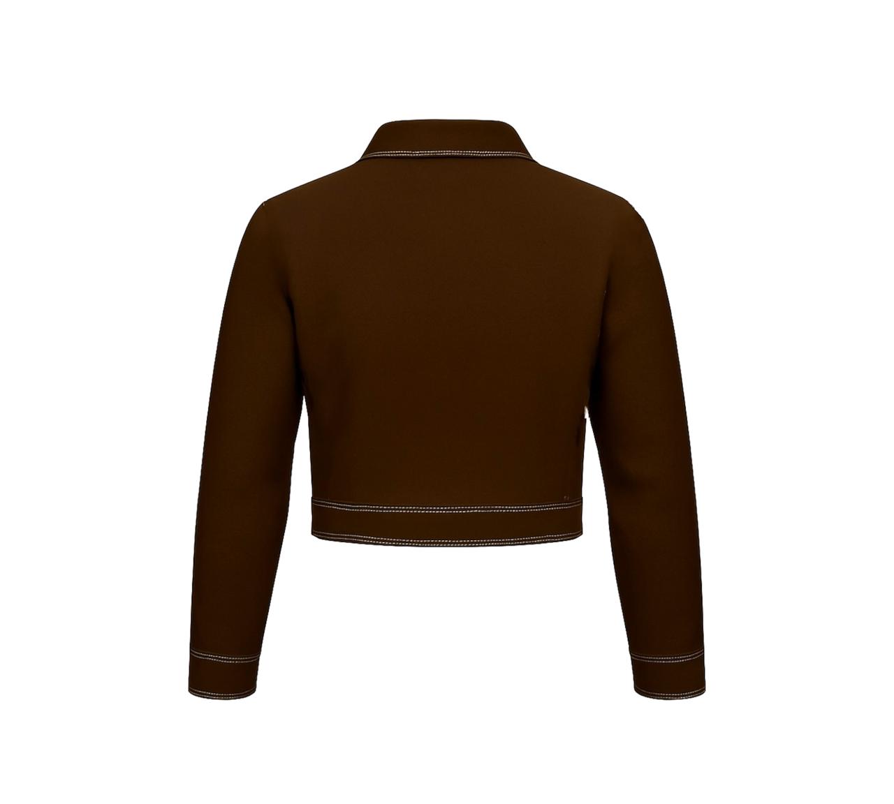 double stitched short jacket