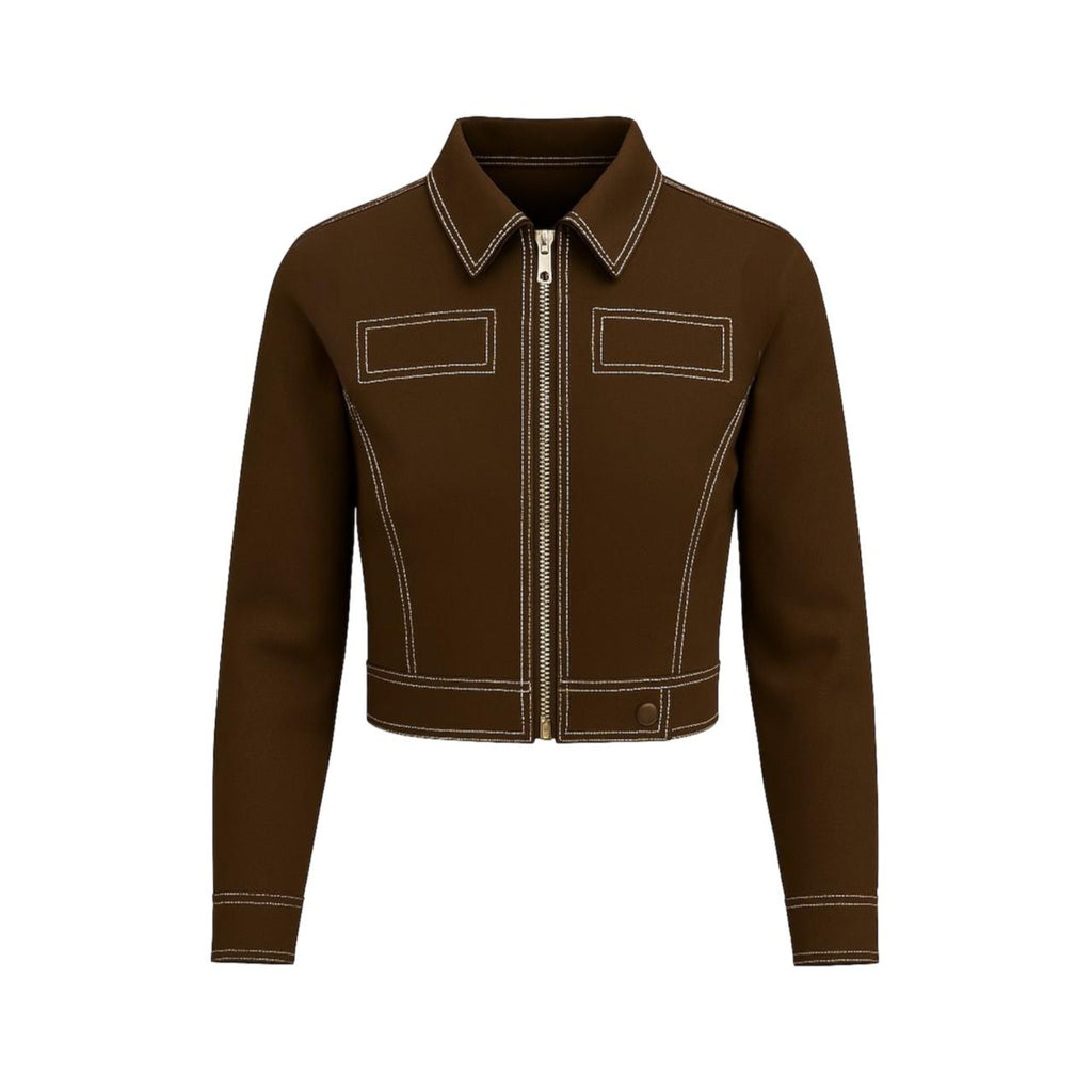 double stitched short jacket