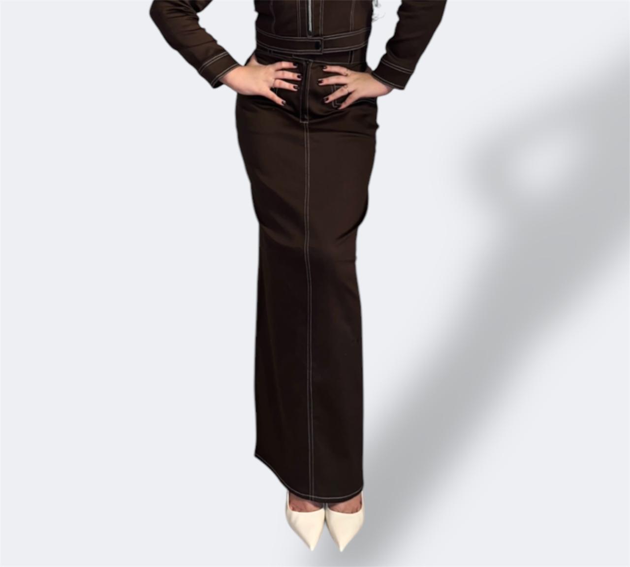 Double Stitched Maxi Skirt