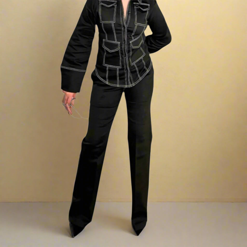 Double stitched suit
